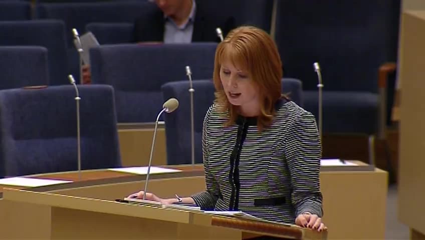 Stillbild från Interpellationsdebatt, Stort antal varsel i Jönköpings län