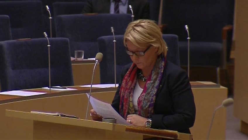 Stillbild från Interpellationsdebatt, Krav på en aktiv näringspolitik