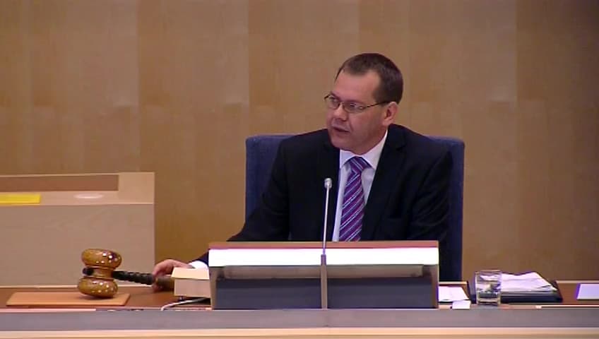 Stillbild från Debatt om förslag, Ändring i brottsbalken