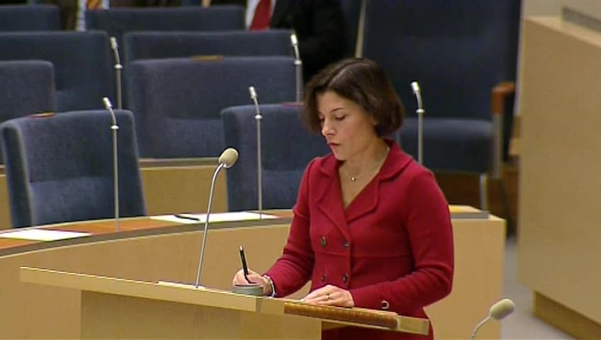 Stillbild från Interpellationsdebatt, Personalförsörjningen i Försvarsmakten 