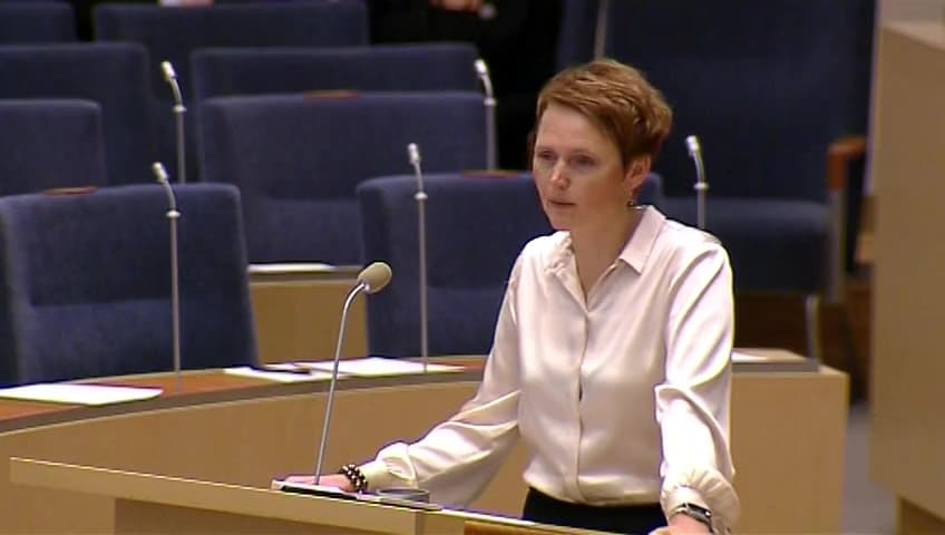 Stillbild från Interpellationsdebatt, Möjligheten att ta kärnkraftsreaktorer ur drift