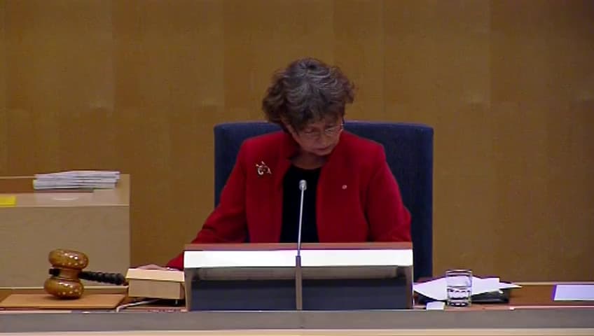 Stillbild från Debatt om förslag, Rättelser i lagen om investeringsfonder