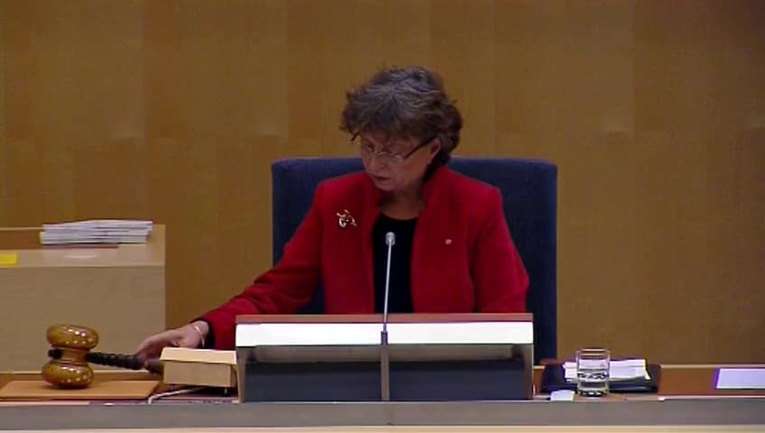 Stillbild från Debatt om förslag, Skatteavtal mellan Sverige och Mauritius