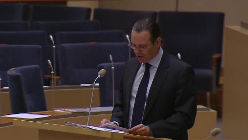 Stillbild från Interpellationsdebatt, Utvärdering av de så kallade 3:12-reglerna
