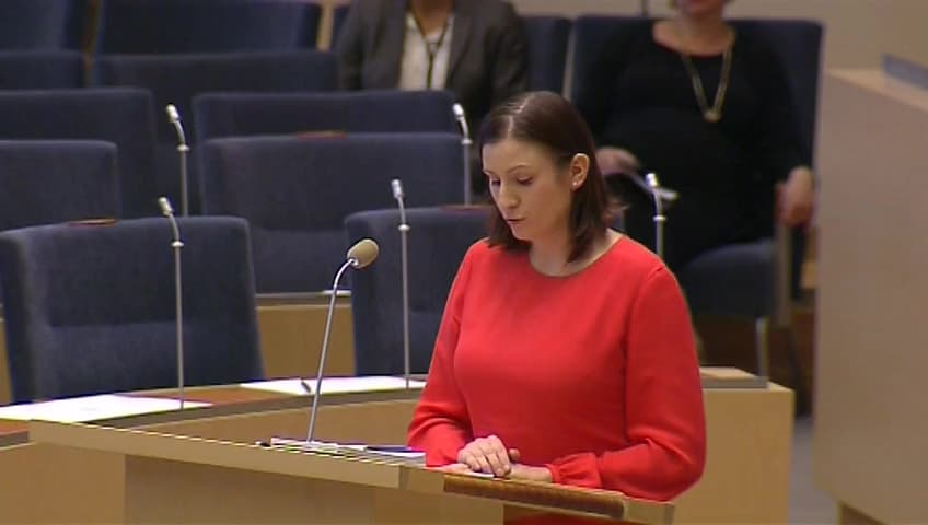 Stillbild från Interpellationsdebatt, Ungdomarnas plats i det demokratiska samtalet