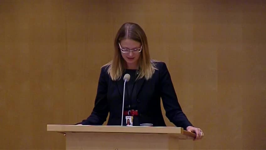 Stillbild från Debatt om förslag, Bättre tillgång till kommunala föreskrifter