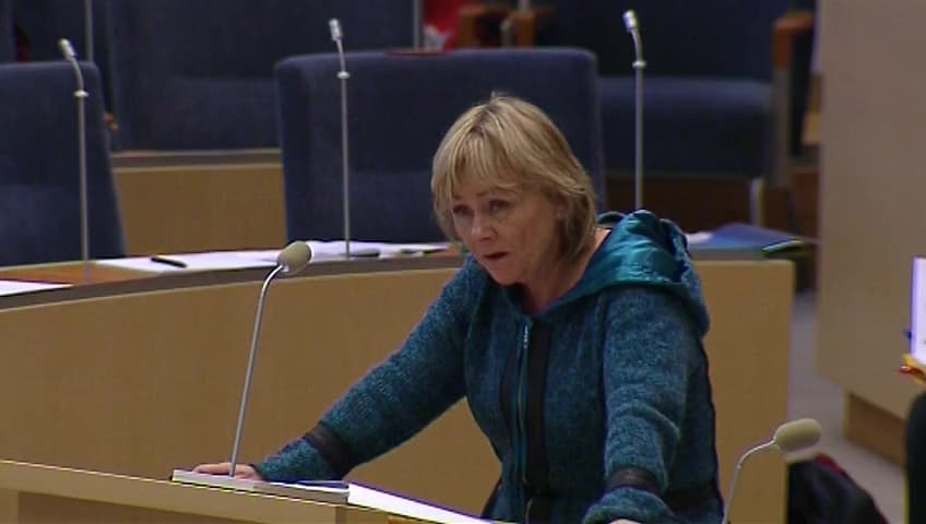 Stillbild från Interpellationsdebatt, Vandalism som slår ut fiskodlare