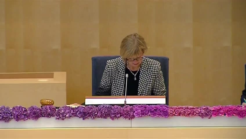 Stillbild från Debatt om förslag, Utvärdering av Riksbankens penningpolitik och arbete med finansiell stabilitet 2005–2010