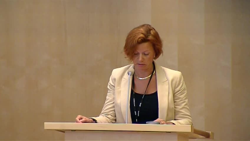 Stillbild från Debatt om förslag, En EU-rättslig anpassning av regelverket för sprutor och kanyler