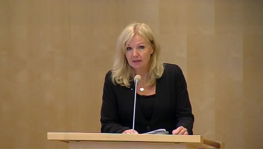 Stillbild från Debatt om förslag, Rätten att få åldras tillsammans – en fråga om skälighet, värdighet och välbefinnande i äldreomsorgen