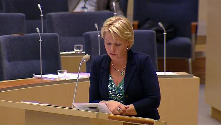 Stillbild från Interpellationsdebatt, Nordisk strategi för att möta ungdomsarbetslösheten