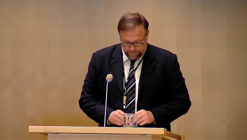 Stillbild från Debatt om förslag, Försvarets logistik