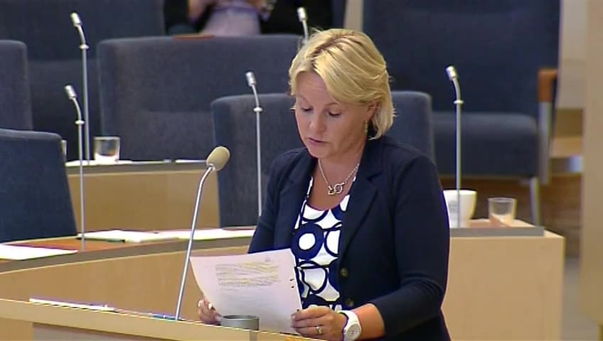 Stillbild från Interpellationsdebatt, Arbetsmarknadsåtgärden fas 3