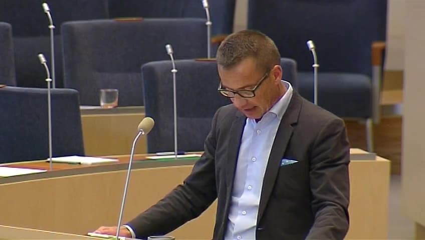 Stillbild från Interpellationsdebatt, Tilltron till trygghetssystemen
