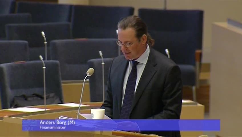 Stillbild från Interpellationsdebatt, Falska F-skattsedlar