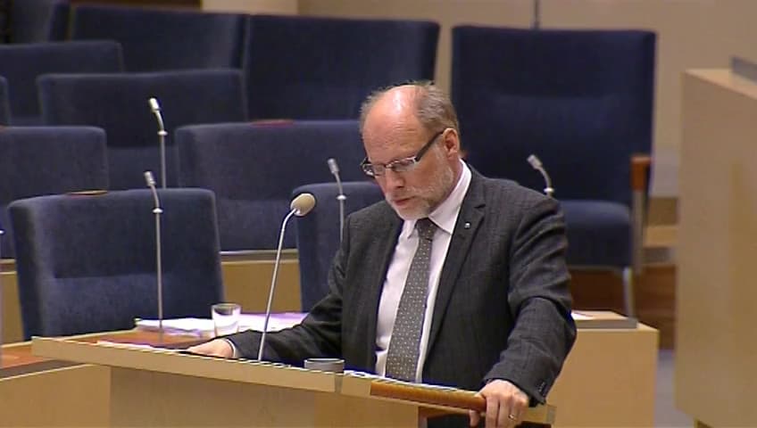 Stillbild från Interpellationsdebatt, Offentlig upphandling och oseriös företagsamhet