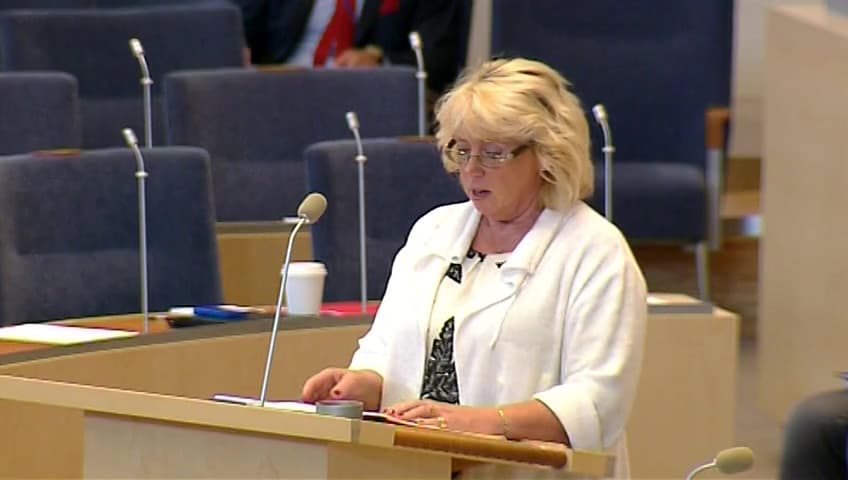 Stillbild från Interpellationsdebatt, Sveriges skydd av Natura 2000-områden apropå Ojnare myr på Gotland 