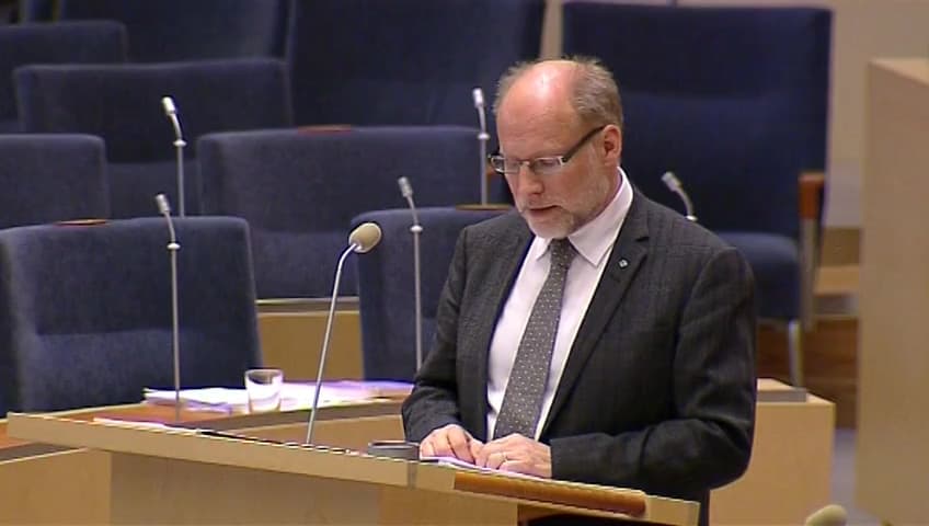 Stillbild från Interpellationsdebatt, Bostadsfrågor