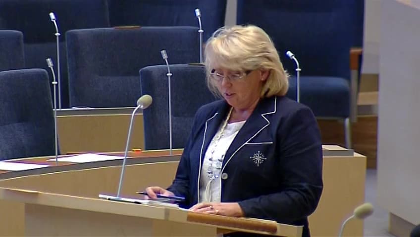 Stillbild från Interpellationsdebatt, Flygets ökade klimatpåverkan