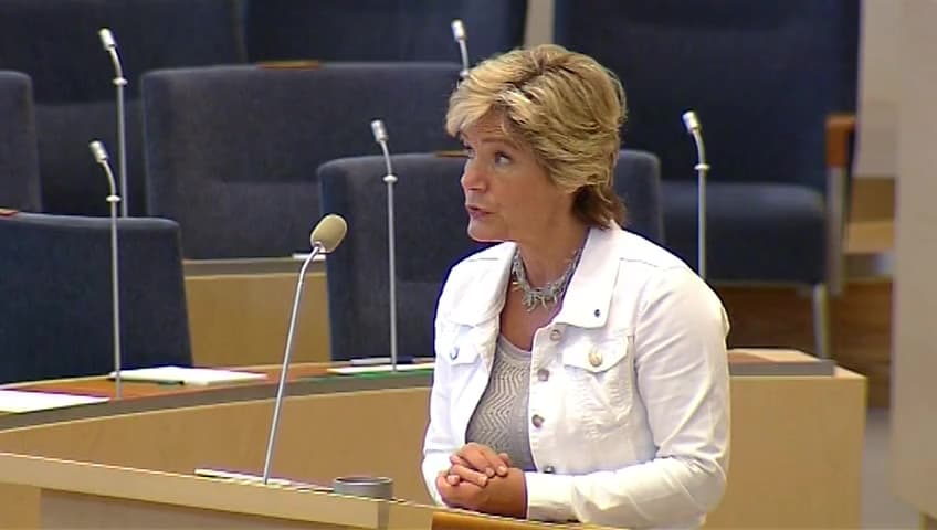 Stillbild från Interpellationsdebatt, Åtgärder mot drogen MDPV
