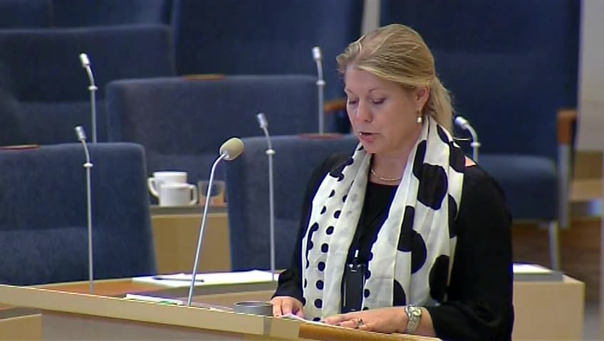 Stillbild från Interpellationsdebatt, Illojal konkurrens inom åkerinäringen