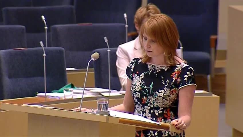 Stillbild från Interpellationsdebatt, Svenska företag på den internationella marknaden