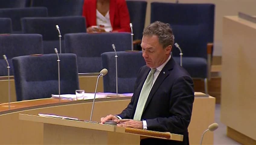 Stillbild från Interpellationsdebatt, Grunder för fördelning av resurser till högskolor och universitet