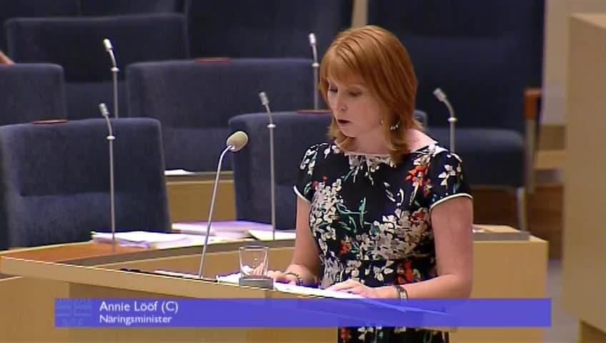 Stillbild från Interpellationsdebatt, Industrins och basnäringens betydelse för Dalarnas utveckling
