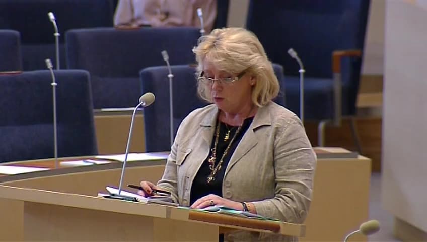 Stillbild från Interpellationsdebatt, Miljöskadliga subventioner