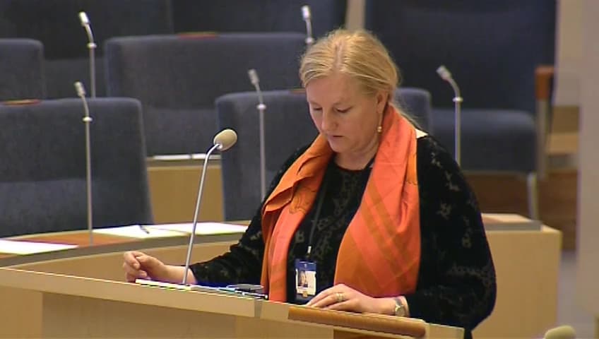 Stillbild från Interpellationsdebatt, Frihandelsavtalet med Indien