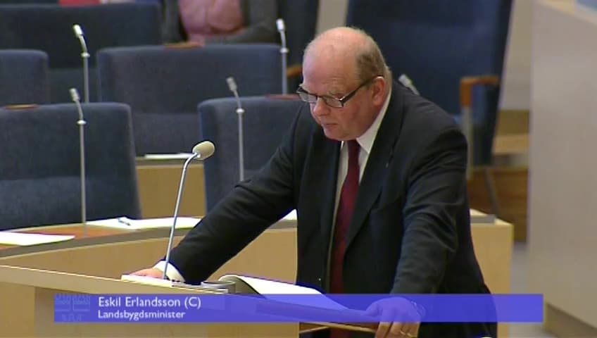 Stillbild från Interpellationsdebatt, Skogspolitiken