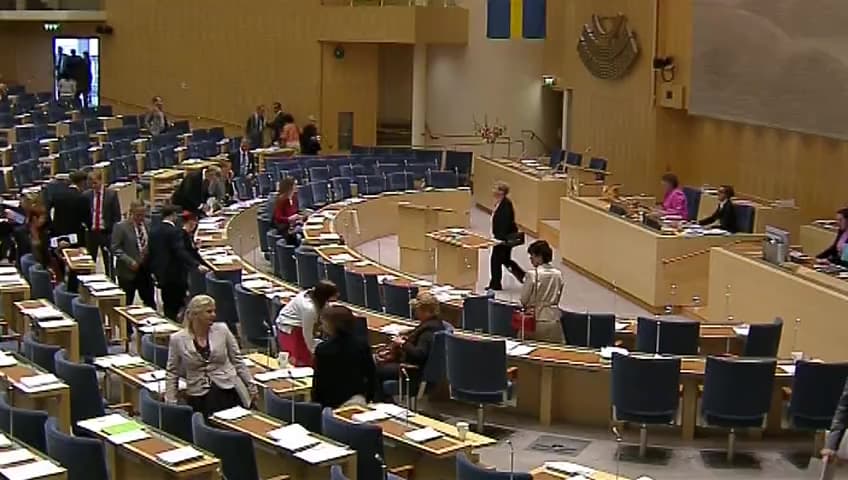 Stillbild från Debatt om förslag, Arbetskraftsinvandring