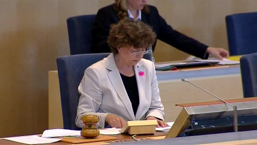 Stillbild från Debatt om förslag, 2007 års Haagkonvention om underhållsskyldighet, m.m.
