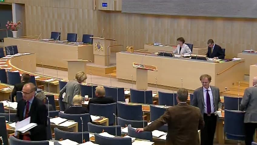 Stillbild från Debatt om förslag, Ändringar i elberedskapslagen