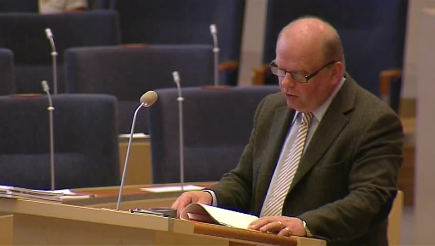 Stillbild från Interpellationsdebatt, Stödet till småskalig matproduktion