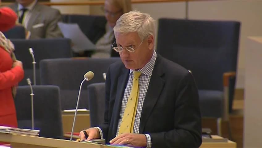 Stillbild från Interpellationsdebatt, Det folkliga upproret i Bahrain