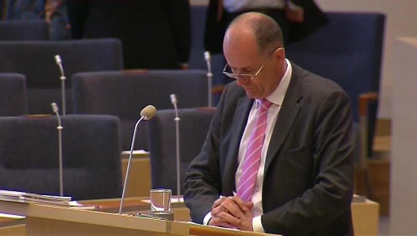 Stillbild från Interpellationsdebatt, Bolån