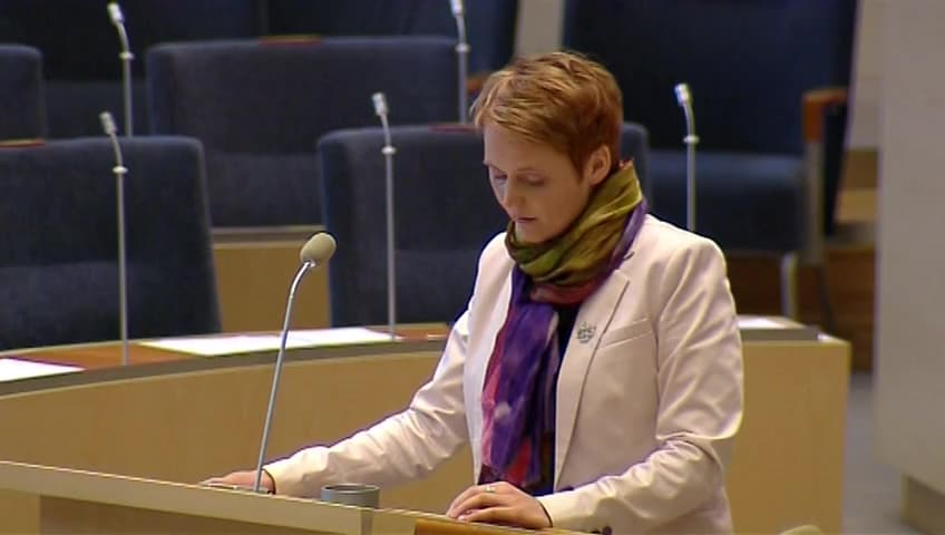 Stillbild från Interpellationsdebatt, Regeringens politik för energieffektivisering