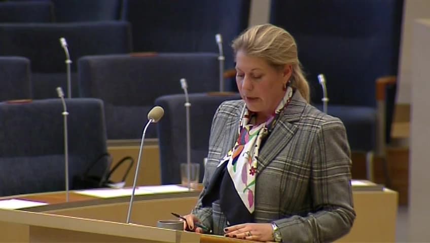 Stillbild från Interpellationsdebatt, Kommuners rätt att skapa trafiksäkra miljöer