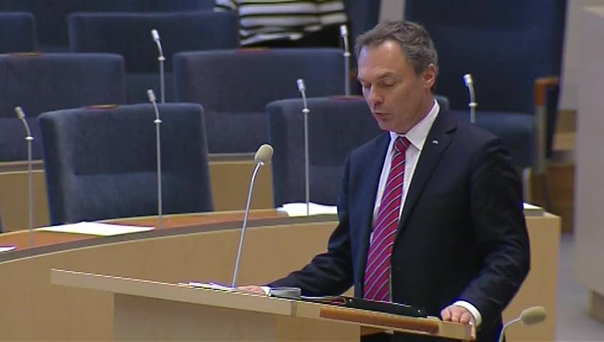Stillbild från Interpellationsdebatt, Systemet för utvärdering av högre utbildning