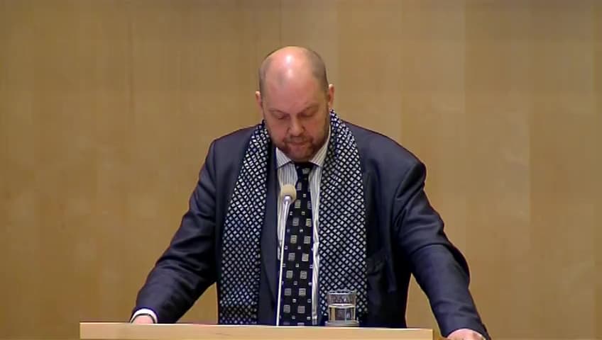 Stillbild från Debatt om förslag, Energifärdplan för 2050