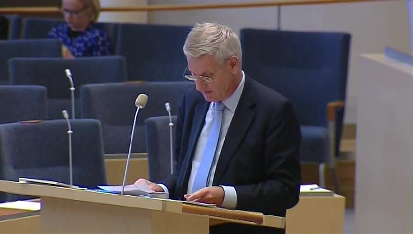 Stillbild från Interpellationsdebatt, Åsikts- och pressfrihet i Turkiet