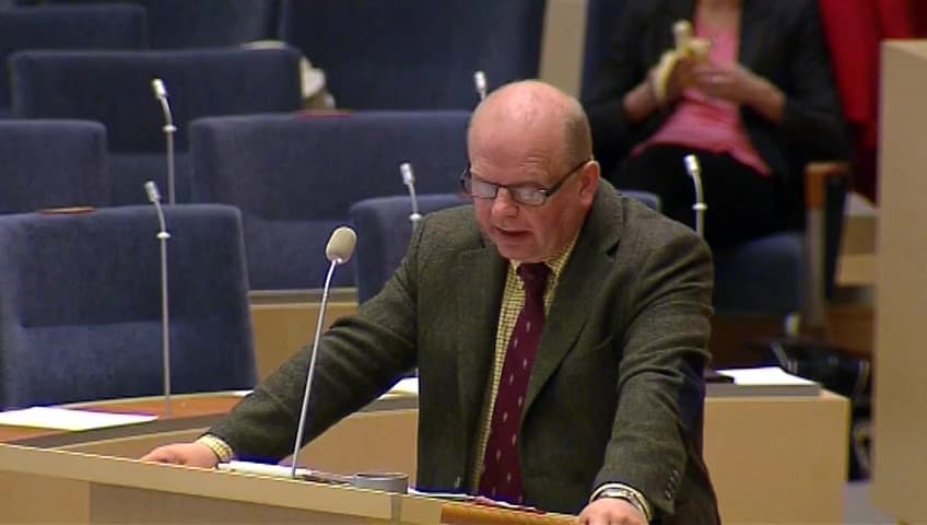 Stillbild från Interpellationsdebatt, Sveriges lantbruksuniversitet i Skara