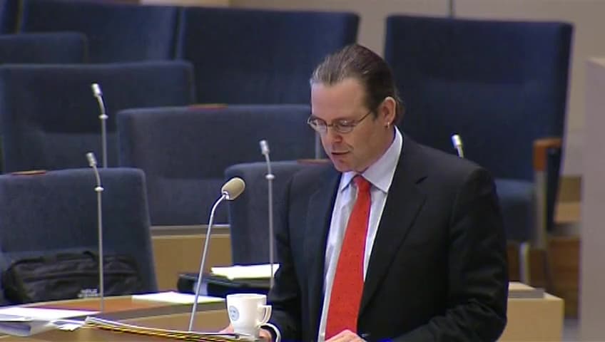 Stillbild från Interpellationsdebatt, Ny skattereform