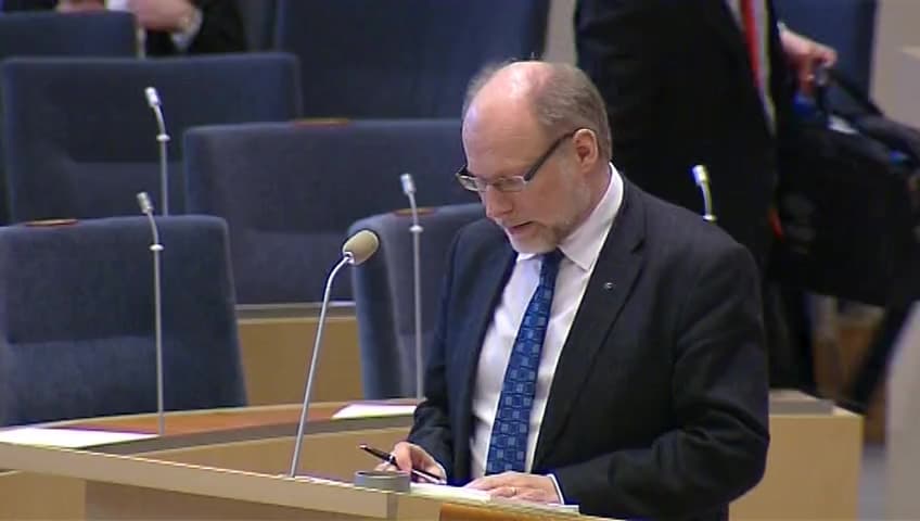 Stillbild från Interpellationsdebatt, Bostadsbyggande i Pajala kommun
