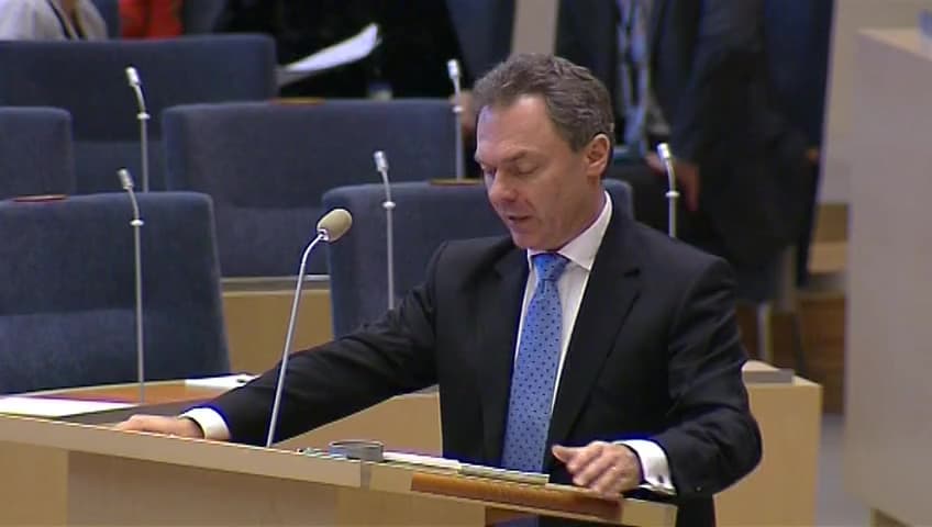Stillbild från Interpellationsdebatt, Gymnasieskolan