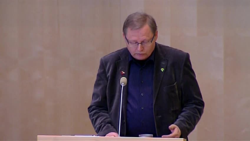 Stillbild från Debatt om förslag, Hushållningen med mark- och vattenområden