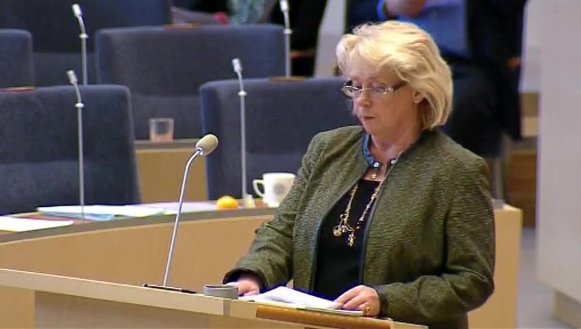Stillbild från Interpellationsdebatt, Sveriges ansökan om utsläppsrätter