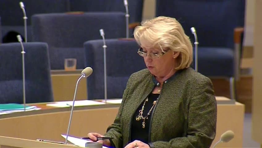 Stillbild från Interpellationsdebatt, Sveriges stöd till storskaligt vattenkraftsprojekt i Indien