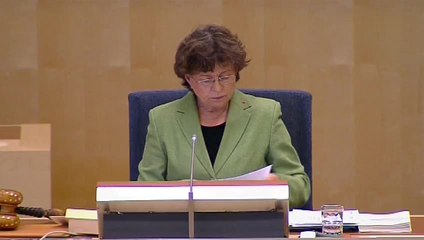 Stillbild från Debatt om förslag, Utvidgade möjligheter till återbetalning av vägavgift